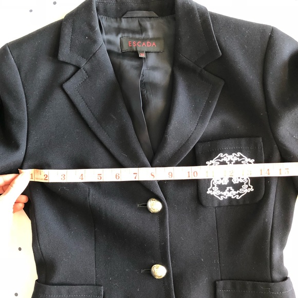 Escada Classic Black Blazer Jacket size 34 - Picture 8 of 8